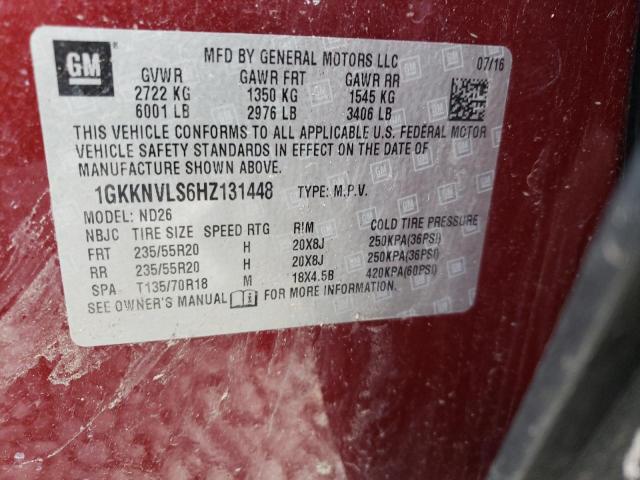2017 GMC ACADIA ALL 1GKKNVLS6HZ131448