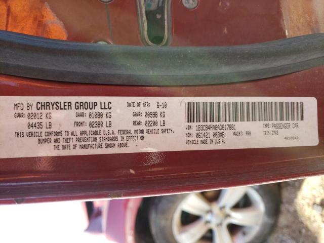 2010 DODGE CALIBER SX 1B3CB4HA8AD617881