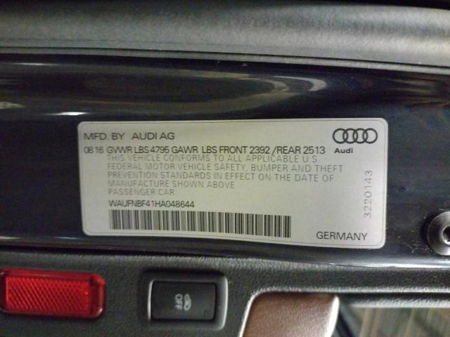 2017 AUDI A4 PRESTIG WAUFNBF41HA048644