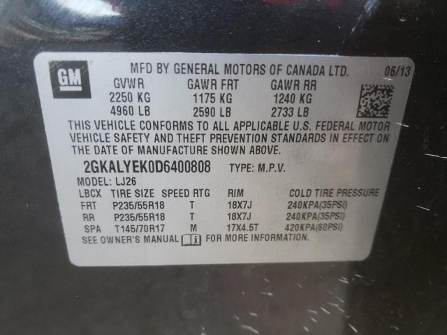 2013 GMC TERRAIN 2GKALYEK0D6400808