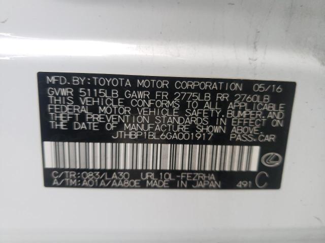 2016 LEXUS GS-F JTHBP1BL6GA001917