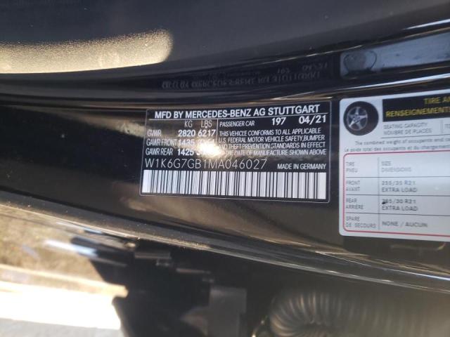 2021 MERCEDES-BENZ S 580 4MAT W1K6G7GB1MA046027