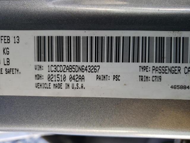 2013 DODGE AVENGER SE 1C3CDZAB5DN643267