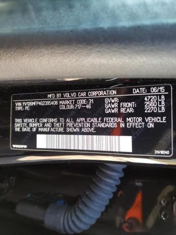 2016 VOLVO S60 R DESI YV126MFP4G2395408