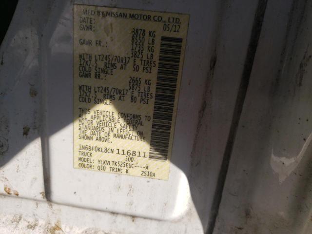2012 NISSAN NV 1500 1N6BF0KL8CN116811