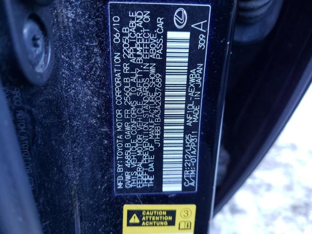 2010 LEXUS HS 250H JTHBB1BA3A2037689