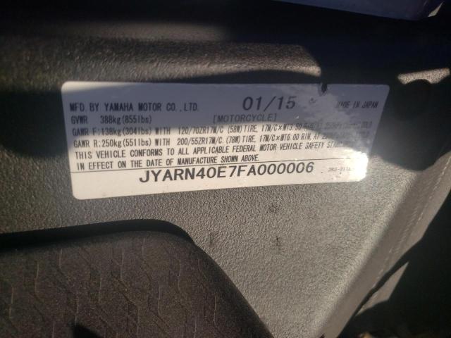 2015 YAMAHA YZFR1M JYARN40E7FA000006