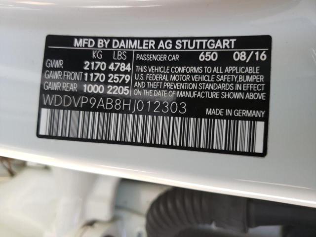 2017 MERCEDES-BENZ B 250E WDDVP9AB8HJ012303