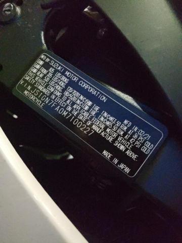 2021 SUZUKI GSX-R600 JS1GN7FA0M7100227