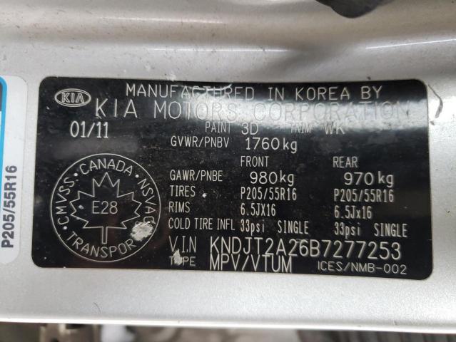 2011 KIA SOUL + - KNDJT2A26B7277253
