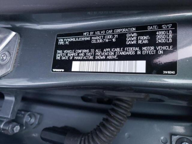 2018 VOLVO V60 T5 DYN YV140MSL6J2391946