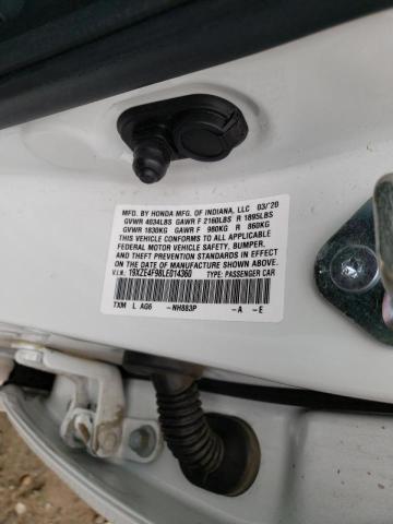 2020 HONDA INSIGHT TO 19XZE4F98LE014360
