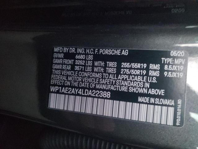 2020 PORSCHE CAYENNE E- WP1AE2AY4LDA22388