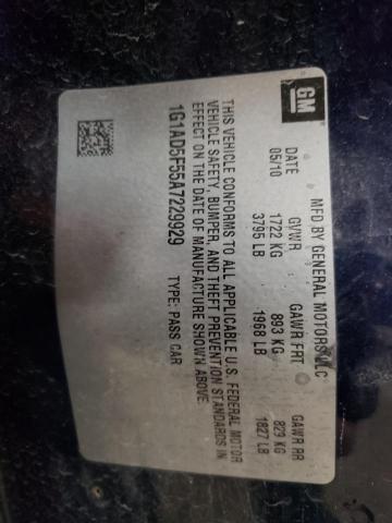 2010 CHEVROLET COBALT 1LT 1G1AD5F55A7229929