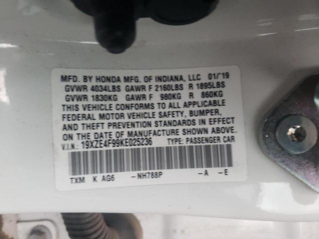 2019 HONDA INSIGHT TO 19XZE4F99KE025236