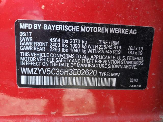 2017 MINI COOPER COU WMZYV5C35H3E02620