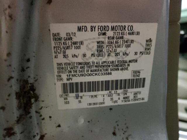 2012 FORD ESCAPE XLT 1FMCU9DG0CKC33586