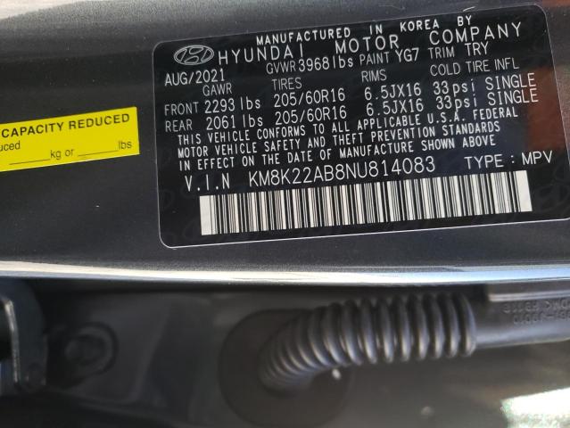 2022 HYUNDAI KONA SEL KM8K22AB8NU814083