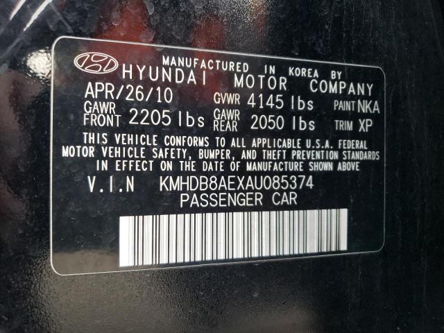 2010 HYUNDAI ELANTRA TO KMHDB8AEXAU085374