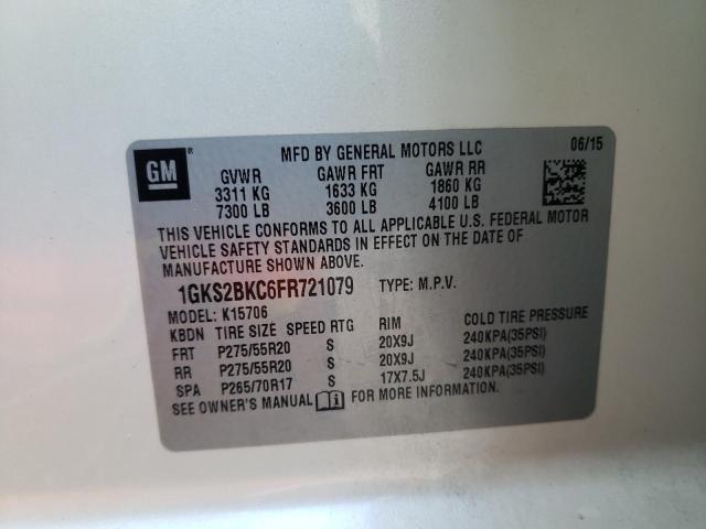 2015 GMC YUKON 1GKS2BKC6FR721079