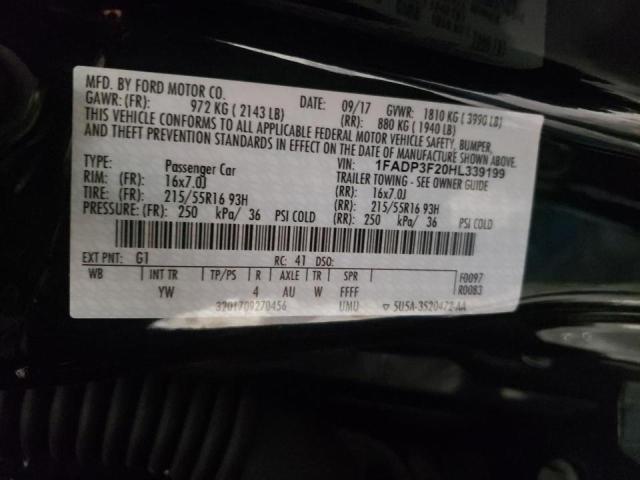 2017 FORD FOCUS SE - 1FADP3F20HL339199