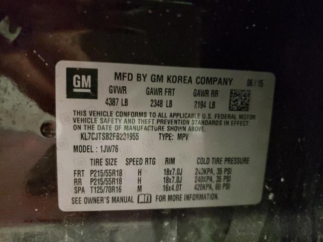 2015 CHEVROLET TRAX LTZ KL7CJTSB2FB231955