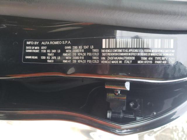 2018 ALFA ROMEO STELVIO ZASFAKAN4J7B80936