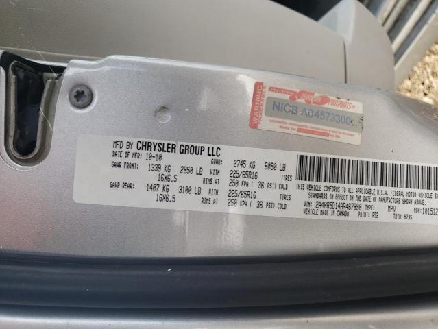 2A4RR5D14AR467890 Chrysler Town & Cou 2010. Фото: 9