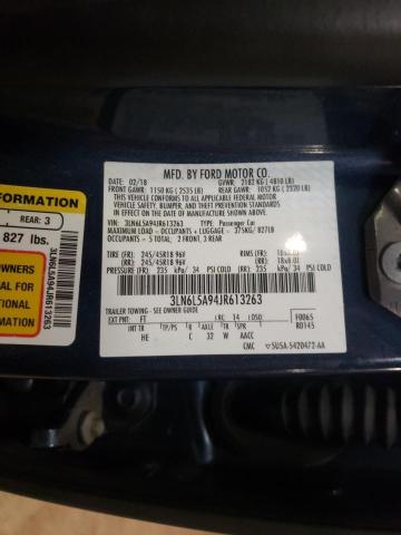 2018 LINCOLN MKZ PREMIE 3LN6L5A94JR613263