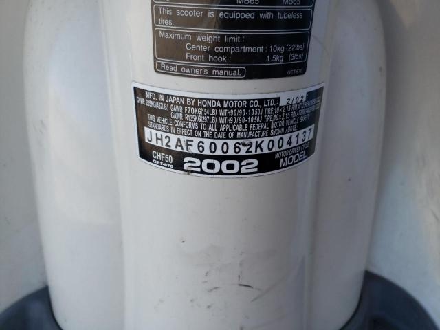 2002 HONDA CHF50 JH2AF60062K004137