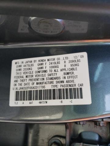 2010 ACURA TSX JH4CU2F66AC017795