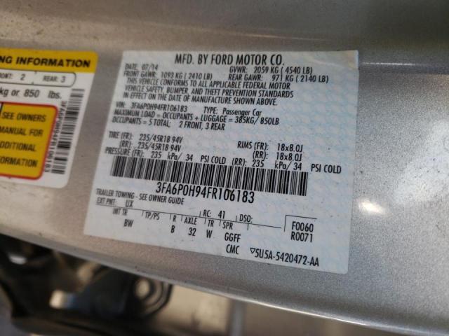 3FA6P0H94FR106183 Ford Fusion Se 2015. Фото: 9
