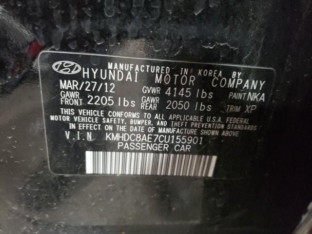 2012 HYUNDAI ELANTRA TO KMHDC8AE7CU155901