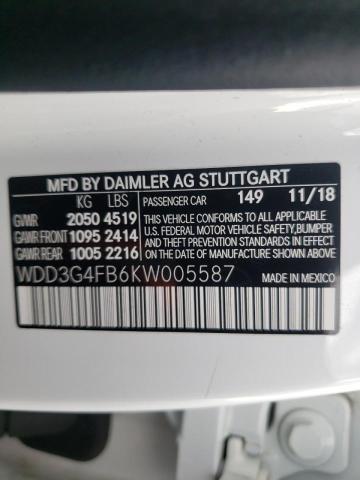 2019 MERCEDES-BENZ A 220 4MAT WDD3G4FB6KW005587