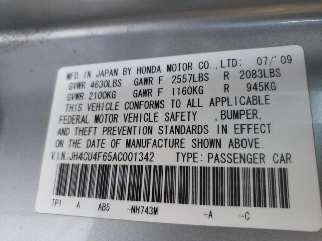 2010 ACURA TSX JH4CU4F65AC001342