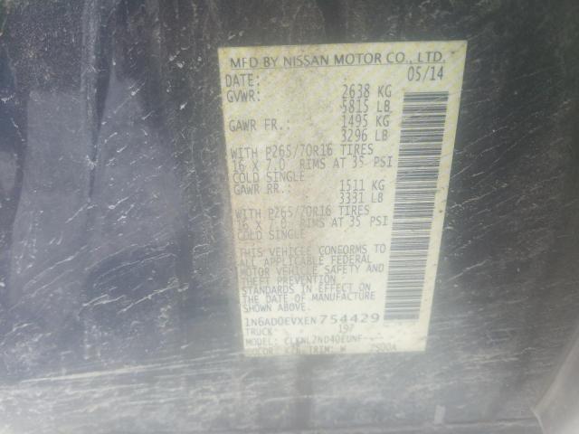 2014 NISSAN FRONTIER 1N6AD0EVXEN754429