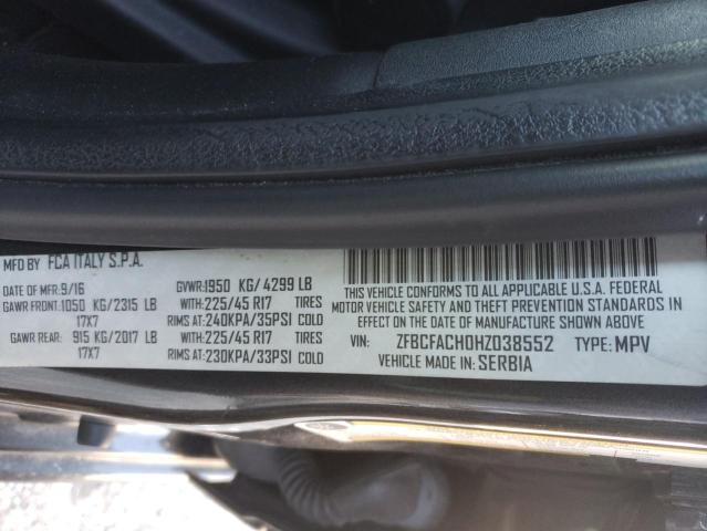 2017 FIAT 500L LOUNG ZFBCFACH0HZ038552