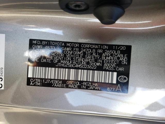 2021 LEXUS RC 350 BAS JTHGZ5BC4M5023622