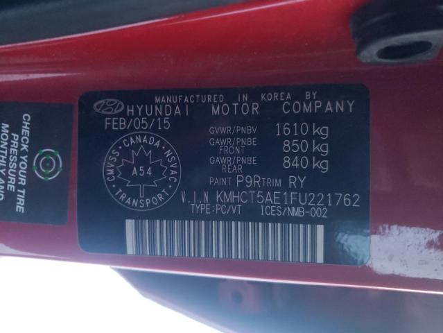 2015 HYUNDAI ACCENT GS KMHCT5AE1FU221762