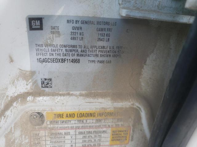 2011 BUICK LACROSSE C 1G4GC5EDXBF114968