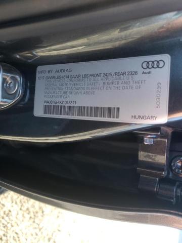 2018 AUDI S3 PREMIUM WAUB1GFFXJ1043571