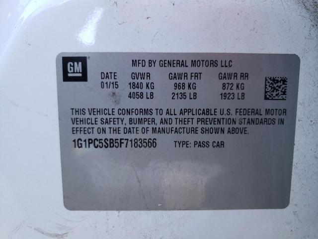 2015 CHEVROLET CRUZE LT 1G1PC5SB5F7183566