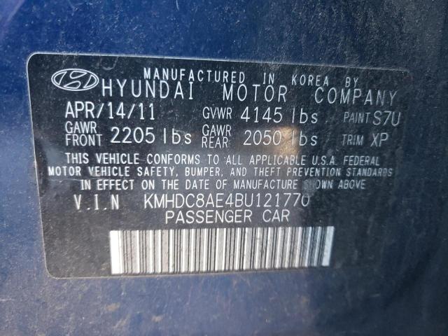 2011 HYUNDAI ELANTRA TO KMHDC8AE4BU121770