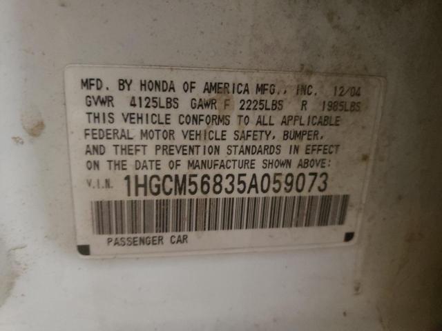 1HGCM56835A059073 Honda Accord Ex 2005. Фото: 9