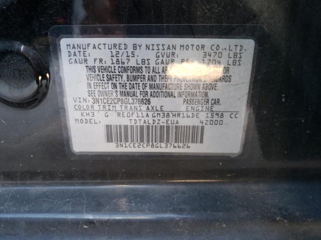 2016 NISSAN VERSA NOTE 3N1CE2CP8GL376626