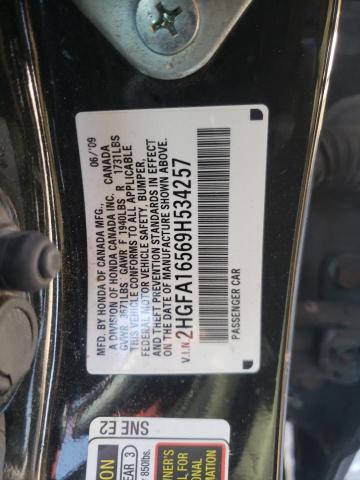 2HGFA16569H534257 Honda Civic 2009. Фото: 9
