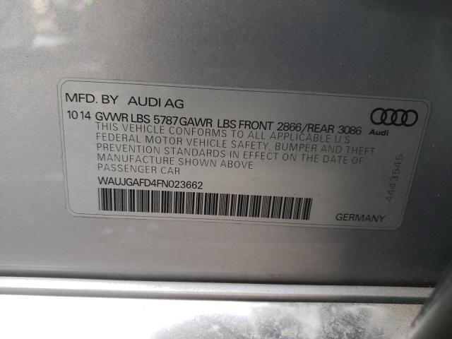 2015 AUDI A8 QUATTRO WAUJGAFD4FN023662