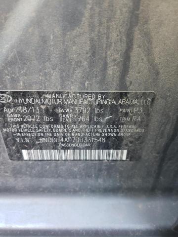 5NPDH4AE7DH331548 Hyundai Elantra Gl 2013. Фото: 9