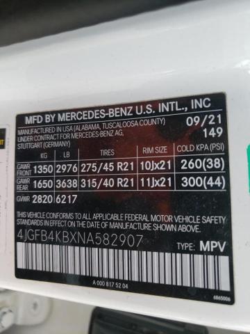 2022 MERCEDES-BENZ GL 450 4JGFB4KBXNA582907