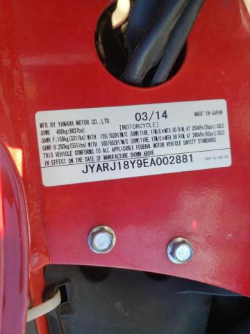 2014 YAMAHA FZ6 RC JYARJ18Y9EA002881